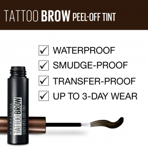 Maybelline Tattoo Brow Gel Tint 02 Medium Brown 4,6 g szemöldök gél - formázó és fixáló
