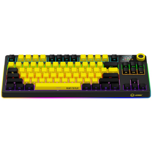 LORGAR KBP70TKLW, Wireless TKL Mechanical Gaming Keyboard Pro, Black/yellow, EN layout (LRG-KBP70TKLW-YL-US)