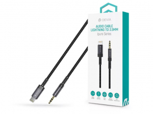 Devia iPure Series Lightning/AUX 3,5 mm audi&oacute; adapter - fekete (ST111172)