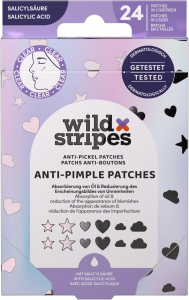 WILD Stripes Anti-Pimple Patches Holo Clear 24 db akné tapasz - hidrokolloid tapaszok pattanásokra