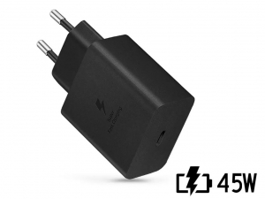 Samsung EP-TA845XBEG gy&aacute;ri USB h&aacute;l&oacute;zati gyorst&ouml;ltő adapter 45W PD Type-C fekete ECO (SA185915)