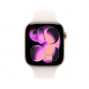Apple Watch Series 11 GPS 42mm Rose Gold Aluminium Case Light Blush Sport Band - S/M (MEU04MP/A)
