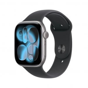 Apple Watch Series 11 GPS 42mm Space Grey Aluminium Case Black Sport Band - S/M (MEQW4MP/A)