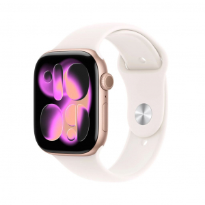 Apple Watch Series 11 GPS 42mm Rose Gold Aluminium Case Light Blush Sport Band - S/M (MEU04MP/A)