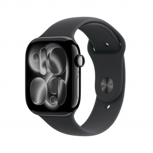 Apple Watch Series 11 GPS 42mm Jet Black Aluminium Case Black Sport Band - S/M (MEQT4MP/A)