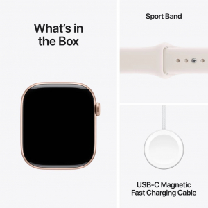 Apple Watch Series 11 GPS 42mm Rose Gold Aluminium Case Light Blush Sport Band - S/M (MEU04MP/A)