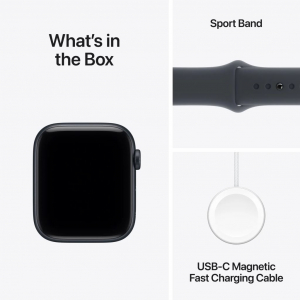 Apple Watch SE 3 GPS 40mm Midnight Aluminium Case Midnight Sport Band - S/M (MEH94MP/A)