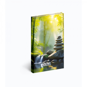 REALSYSTEM Zsebnapt&aacute;r &aacute;ll&oacute; Picture, feh&eacute;r lapokkal medit&aacute;ci&oacute;  2026. (5811-63)