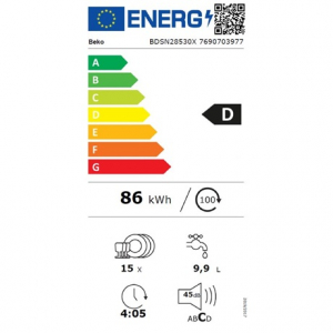 Beko MOSOGAT&Oacute;G&Eacute;P BE&Eacute;P&Iacute;THETŐ (BDSN28530X)