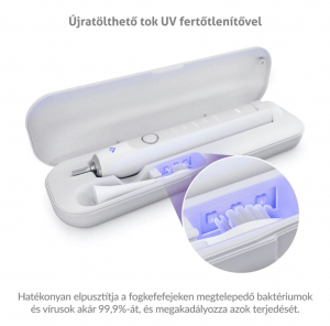 TrueLife SonicBrush Clean70 UV elektromos fogkefe feh&eacute;r (TLATMC70UVNWA)