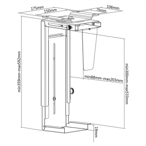 Value Sz&aacute;m&iacute;t&oacute;g&eacute;p tart&oacute;, fali/asztal al&aacute;, fekete (17.99.1501-6)