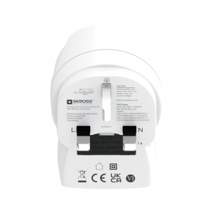 SKROSS Europe - UK Utaz&oacute;adapter USB-C + USB-A (20W PD, gyorst&ouml;lt&eacute;s, Feh&eacute;r) (1.500283-E)