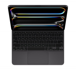 Apple MAGIC KEYBOARD billentyűzetes tok (Type-C aljzat, m&aacute;gneses, asztali tart&oacute;, QWERTY, angol, M4 kompatibilis) FEKETE  IPAD Pro 13 (2024) (MWR53LB/A