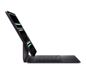 Apple MAGIC KEYBOARD billentyűzetes tok (Type-C aljzat, m&aacute;gneses, asztali tart&oacute;, QWERTY, angol, M4 kompatibilis) FEKETE  IPAD Pro 13 (2024) (MWR53LB/A