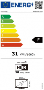 Samsung 32"  QHD VA 16:9 1msGTG monitor (LS32FG510EUXEN)