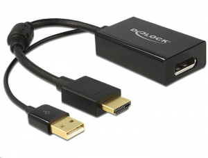 Delock 62667 HDMI-A - Displayport 1.2 adapter, audió funkcióval, fekete