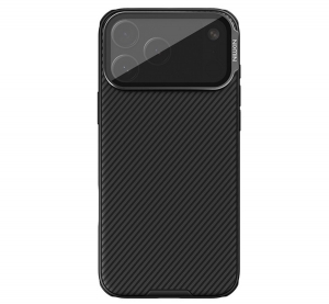 Nillkin CAMSHIELD PROP szilikon telefonv&eacute;dő (&uuml;t&eacute;s&aacute;ll&oacute;s&aacute;g, kamerav&eacute;dő, kit&aacute;maszt&oacute;, cs&iacute;kos) FEKETE Apple iPhone 17 Pro Max (GP-175706)