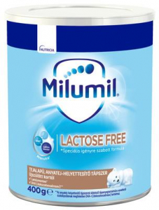 Milumil laktózmentes anyatej-helyettesítő tápszer 0 hónapos kortól 400 g tápszer milupa  - kezdő