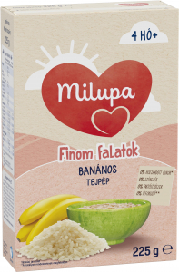 Milupa Finom falatok tejp&eacute;p ban&aacute;nos 4 h&oacute;napos kort&oacute;l 225 g tejp&eacute;p - alkalmas 4 h&oacute;napos kort&oacute;l