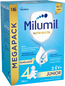 Milumil 4 Junior ital van&iacute;lia &iacute;zzel 2 &eacute;ves kort&oacute;l 1 kg t&aacute;pszer milupa  - totyog&oacute;