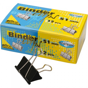 Centrum Iratcsipesz  51 mm fekete 12 db/doboz (81833/91370)