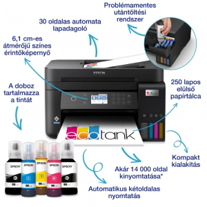 Epson EcoTank L6270 multifunkciós nyomtató fekete (C11CJ61403)