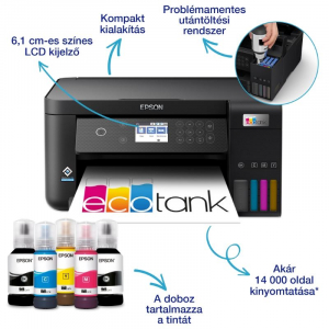 Epson L6260 EcoTank multifunkciós nyomtató fekete (C11CJ62402)