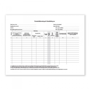 P&aacute;tria Postak&uuml;ldem&eacute;nyek felad&oacute;k&ouml;nyve A/4 fekvő