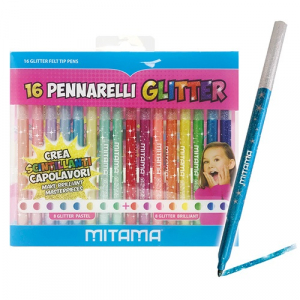 Mitama Marker  Glitter csill&aacute;mos 16 db-os k&eacute;szlet (62845)