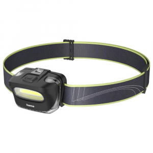 Hama "HL110" LED Head Torch, Batteries, COB, Head Torch for Jogging, Sport, 2 Mo (00228614)