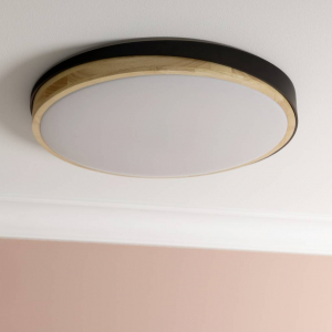 Brilliant Baarlo LED-es mennyezeti l&aacute;mpa LED Fixen be&eacute;p&iacute;tett LED-es 36 W Fekete (matt), Fa (G80846/76)