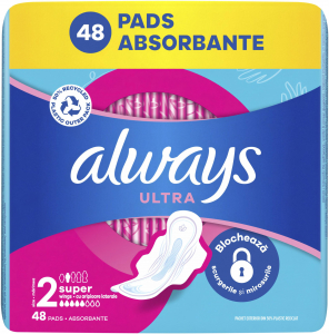 Always Ultra Day Long, 48db egészségügyi betét - használható közepesen erős menstruáció esetén