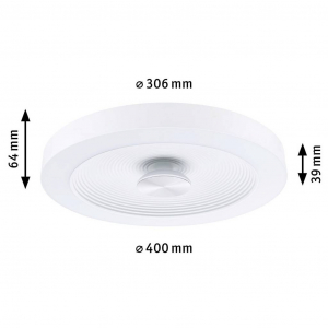 Paulmann Volea LED-es mennyezeti l&aacute;mpa LED 4 W, 18.5 W Feh&eacute;r, Ez&uuml;st (71179)