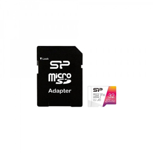 32GB microSDHC Silicon Power Elite UHS-I A1 V10 + adapter (SP032GBSTHBV1V20SP)