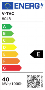 V-TAC VT-8340 LED-es csől&aacute;mpa LED EEK: E (A - G) 40 W Feh&eacute;r (8048)