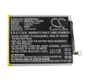 Cameron Sino Li-Polymer akku (3.85V/3900mAh, Xiaomi BN49 kompatibilis) FEKETE Xiaomi Redmi 7A (CS-MUR700SL)
