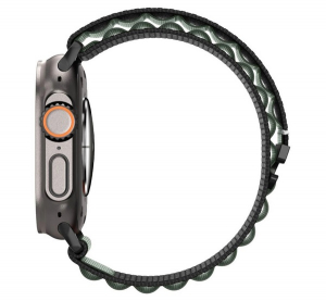 Spigen WBF1 p&oacute;tsz&iacute;j (egyedi m&eacute;ret, nagy, textil, &aacute;ll&iacute;that&oacute;) FEKETE/S&Ouml;T&Eacute;TZ&Ouml;LD Apple Watch Series 5 44mm / Watch Series 4 44mm / Watch Series 3 42mm (AM