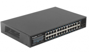 Lanberg 24x 100Mb PoE+/ 2x Combo 19" rackes (360W) V2 switch (RSFE-24P-2C-360)