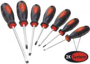 Vigor Csavarh&uacute;z&oacute; k&eacute;szlet, 7 r&eacute;szes, egyenespeng&eacute;jű &eacute;s kereszthorny&uacute; PH,  (V1637)