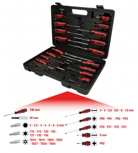 KS Tools Csavarh&uacute;z&oacute; k&eacute;szlet 39 r&eacute;szes (159.0100)
