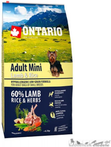 ONTARIO Adult Mini Lamb & Rice 6, 5kg