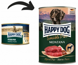Happy Dog Pferd Pure Montana - 400 g / l&oacute;