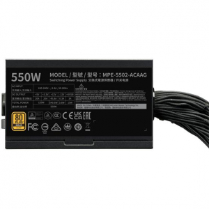 Cooler Master T&Aacute;P  550W - MWE Gold 550 V3 -  - 80+ Gold  - ATX 3.1 - Nem modul&aacute;ris - Fekete T&aacute;pegys&eacute;g (MPE-5502-ACAAG-3BEU)
