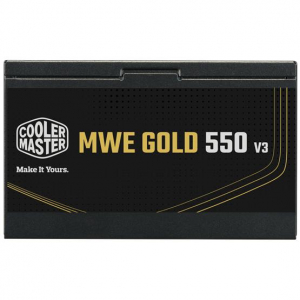 Cooler Master T&Aacute;P  550W - MWE Gold 550 V3 -  - 80+ Gold  - ATX 3.1 - Nem modul&aacute;ris - Fekete T&aacute;pegys&eacute;g (MPE-5502-ACAAG-3BEU)