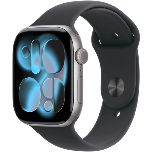Apple Watch Series 11 GPS 42mm Space Grey Aluminium Case Black Sport Band - M/L (MEQX4)
