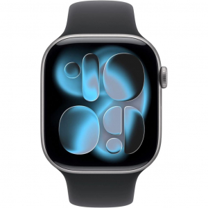 Apple Watch Series 11 GPS 42mm Space Grey Aluminium Case Black Sport Band - M/L (MEQX4)