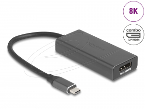 Delock USB Type-C  adapter - HDMI / DisplayPort Kombo Port 8K (64316)