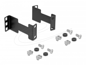 Delock Szerver Rack m&eacute;lys&eacute;gbőv&iacute;t&eacute;st alak&iacute;t&oacute; beszerel&eacute;si k&eacute;szlet szerel&eacute;si/r&ouml;gz&iacute;t&eacute;si m&eacute;lys&eacute;g n&ouml;vel&eacute;s&eacute;re ak&aacute;r 10 cm-rel 1U fekete (67272)