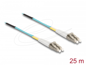 Delock &Uuml;vegsz&aacute;las optikai k&aacute;bel LC Duplex - LC Duplex egyszerű t&ouml;bbsz&ouml;r&ouml;s, OM3, 25 m (80150)