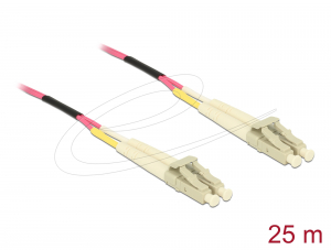 Delock &Uuml;vegsz&aacute;las optikai k&aacute;bel LC Duplex - LC Duplex egyszerű t&ouml;bbsz&ouml;r&ouml;s, OM4, 25 m (80154)
